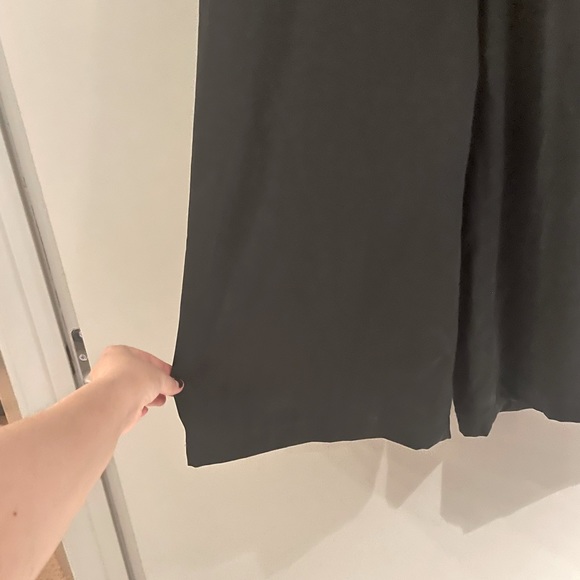 Dynamite | Black Satin Wide Legged Side Zipper Pants | Size 8 - Picture 3 of 8